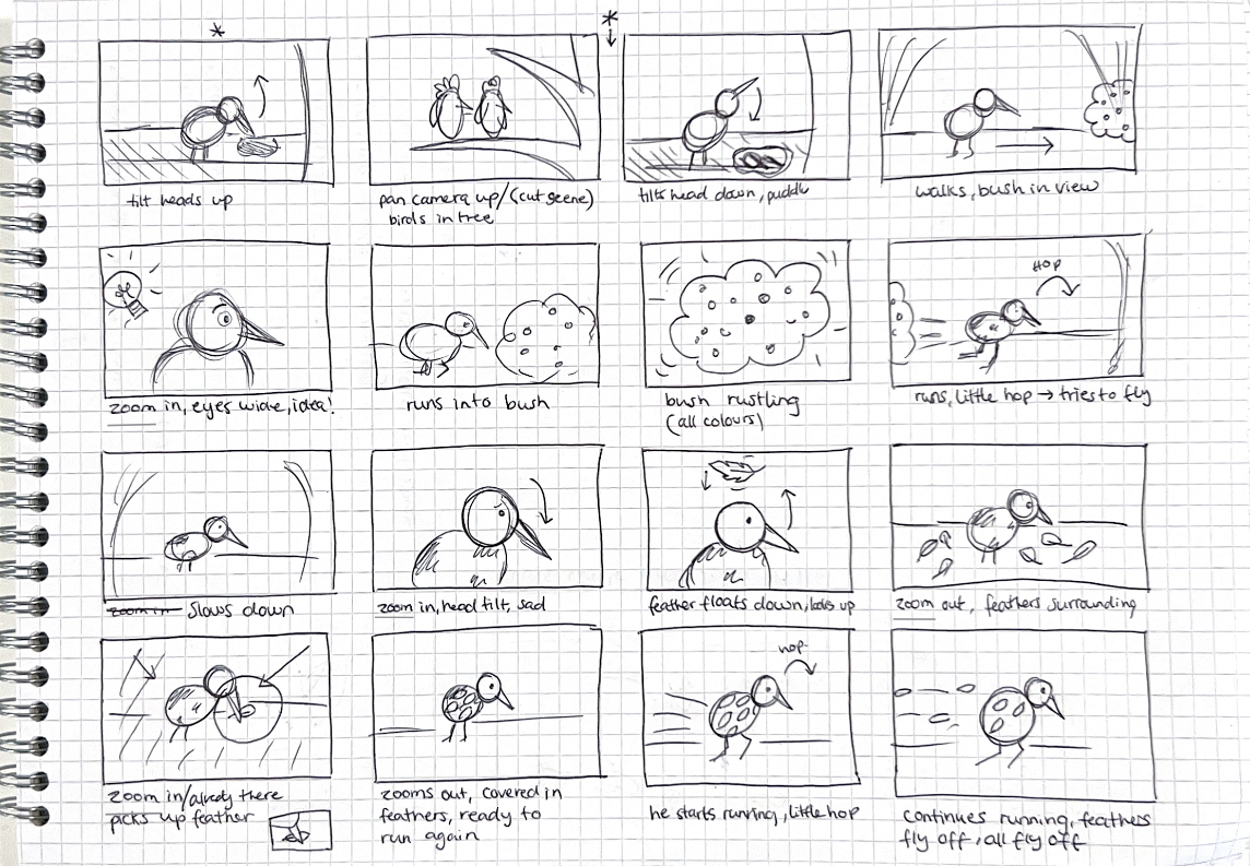 Storyboard for initial idea