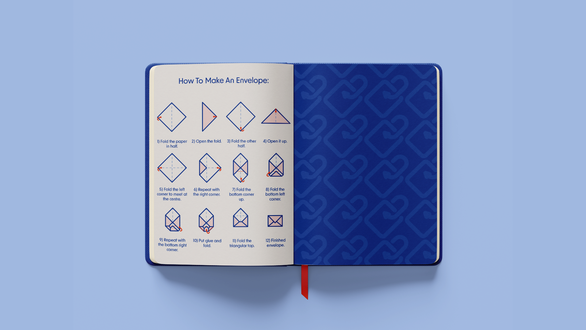 How to make an envelope instructions in a notebook